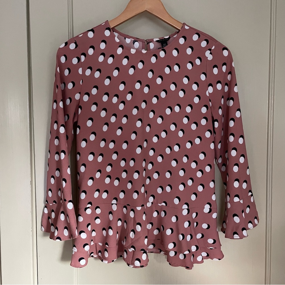 Ann Taylor Ruffle Hem Blouse